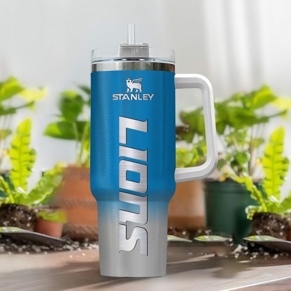 Detroit Lions NFL Custom Stanley Quencher 30oz-40oz Stainless Steel Tumbler Hot And Cold Tumbler - Image 2