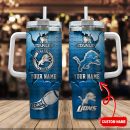 Detroit Lions NFL Metal Style Custom Stanley Quencher 30oz-40oz Stainless Steel Tumbler Hot And Cold Tumbler