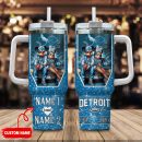 Detroit Lions NFL Mickey And Minnie Couple Custom Stanley Quencher 30oz-40oz Stainless Steel Tumbler Hot And Cold Tumbler