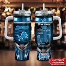 Detroit Lions NFL Nutrition Facts Custom Stanley Quencher 30oz-40oz Stainless Steel Tumbler Hot And Cold Tumbler