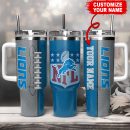 Detroit Lions NFL Custom Stanley Quencher 30oz-40oz Stainless Steel Tumbler Hot And Cold Tumbler