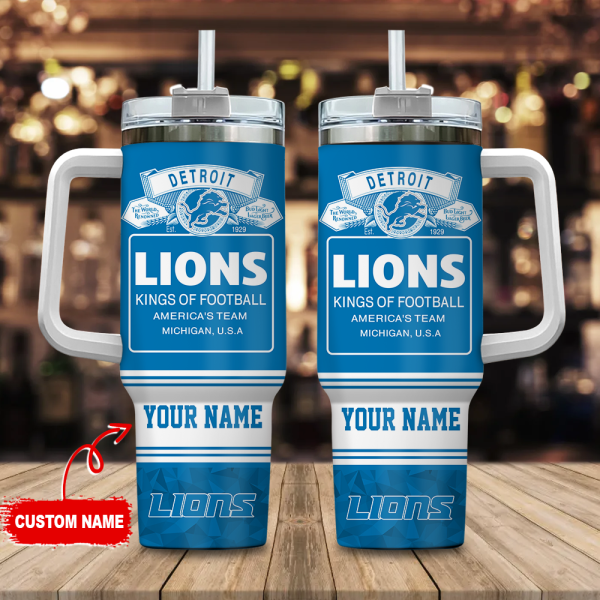 Detroit Lions NFL Bud Light Custom Stanley Quencher 30oz-40oz Stainless Steel Tumbler Hot And Cold Tumbler