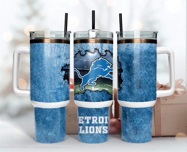 Detroit Lions NFL Custom Stanley Quencher 30oz-40oz Stainless Steel Tumbler Hot And Cold Tumbler