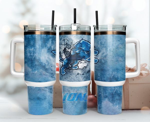 Detroit Lions NFL Custom Stanley Quencher 30oz-40oz Stainless Steel Tumbler Hot And Cold Tumbler