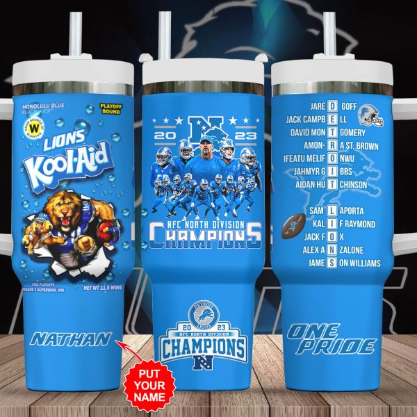 Detroit Lions NFL Custom Stanley Quencher 30oz-40oz Stainless Steel Tumbler Hot And Cold Tumbler