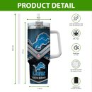 Detroit Lions NFL Custom Stanley Quencher 30oz-40oz Stainless Steel Tumbler Hot And Cold Tumbler