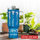 Detroit Lions NFL Energy Nutrition Facts Custom Stanley Quencher 30oz-40oz Stainless Steel Tumbler Hot And Cold Tumbler