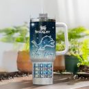 Detroit Lions NFL Custom Stanley Quencher 30oz-40oz Stainless Steel Tumbler Hot And Cold Tumbler
