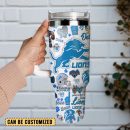 Detroit Lions Football NFL Sport Custom Stanley Quencher 30oz-40oz Stainless Steel Tumbler Hot And Cold Tumbler