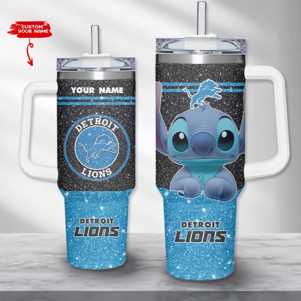 Detroit Lions NFL Custom Stanley Quencher 30oz-40oz Stainless Steel Tumbler Hot And Cold Tumbler