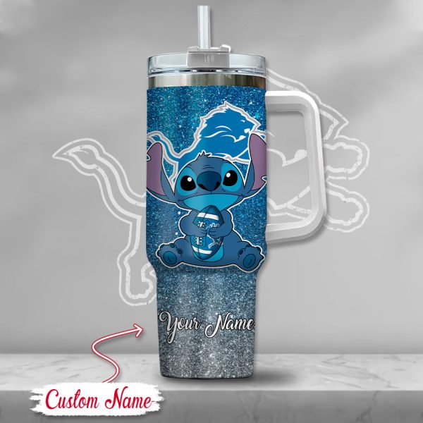 Detroit Lions NFL Custom Stanley Quencher 30oz-40oz Stainless Steel Tumbler Hot And Cold Tumbler - Image 2
