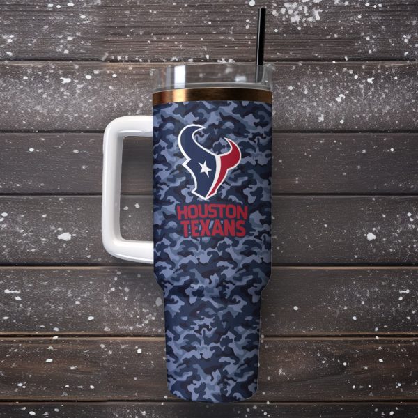 Houston Texans NFL Custom Stanley Quencher 30oz-40oz Stainless Steel Tumbler Hot And Cold Tumbler - Image 2