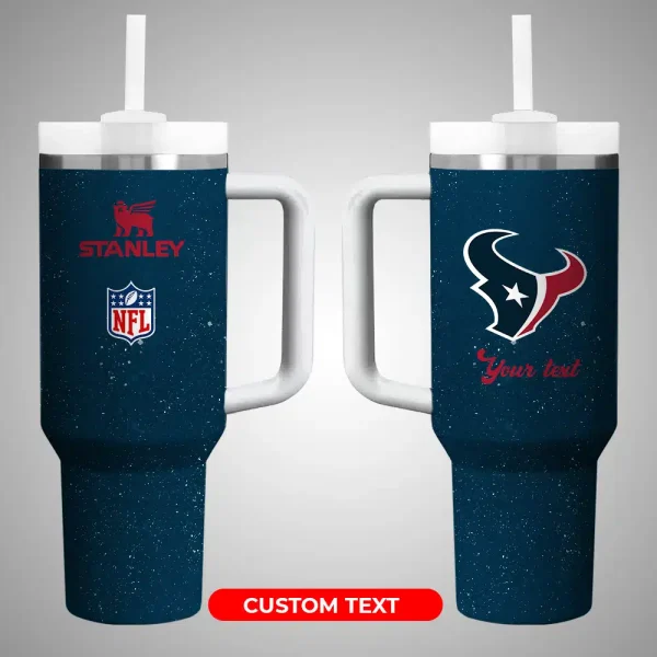 Houston Texans NFL Custom Stanley Quencher 30oz-40oz Stainless Steel