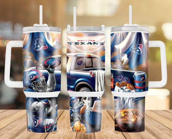 Houston Texans NFL Custom Stanley Quencher 30oz-40oz Stainless Steel