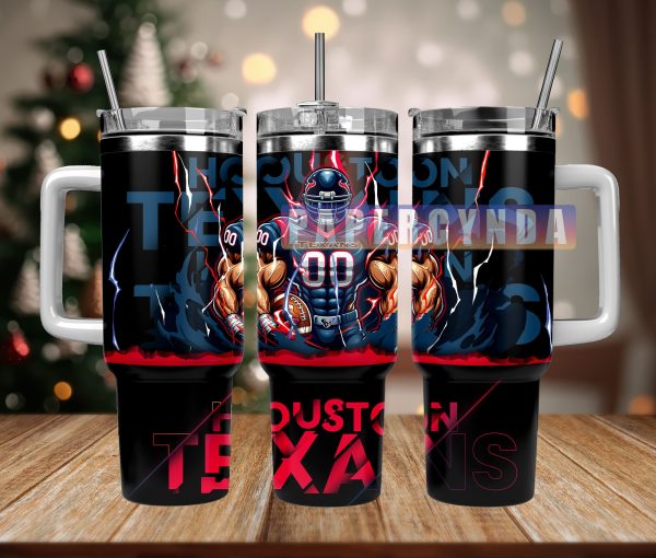 Houston Texans Custom Stanley Quencher 30oz-40oz Stainless Steel Tumbler Hot And Cold Tumbler