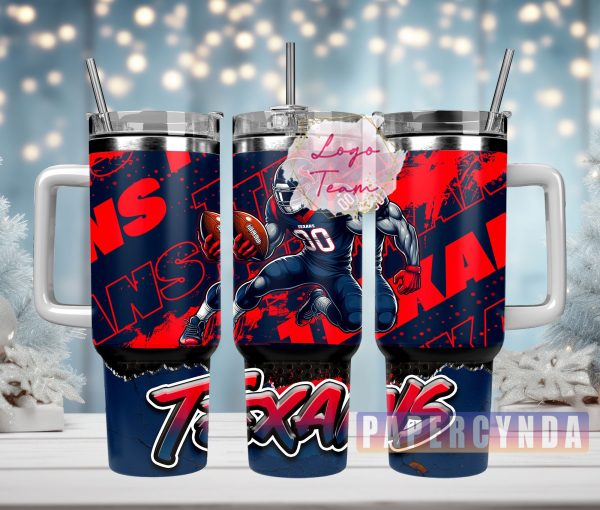 Houston Texans Custom Stanley Quencher 30oz-40oz Stainless Steel Tumbler Hot And Cold Tumbler