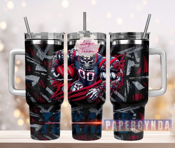 Houston Texans Custom Stanley Quencher 30oz-40oz Stainless Steel Tumbler Hot And Cold Tumbler