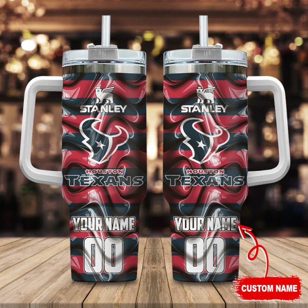 Houston Texans NFL Custom Stanley Quencher 30oz-40oz Stainless Steel Tumbler Hot And Cold Tumbler
