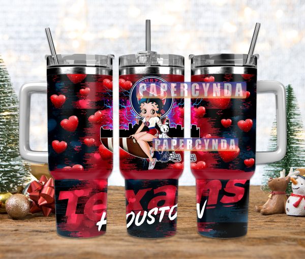 Houston Texans Custom Stanley Quencher 30oz-40oz Stainless Steel Tumbler Hot And Cold Tumbler