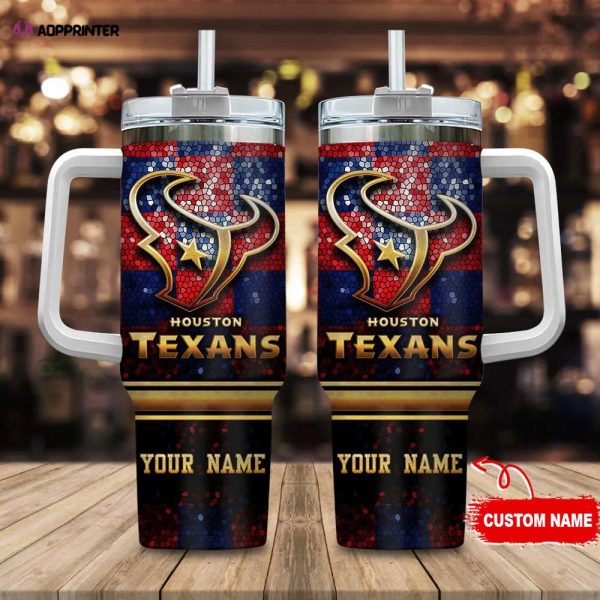 Houston Texans NFL Custom Stanley Quencher 30oz-40oz Stainless Steel Tumbler Hot And Cold Tumbler