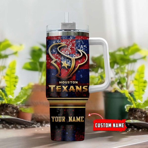 Houston Texans NFL Custom Stanley Quencher 30oz-40oz Stainless Steel Tumbler Hot And Cold Tumbler - Image 2