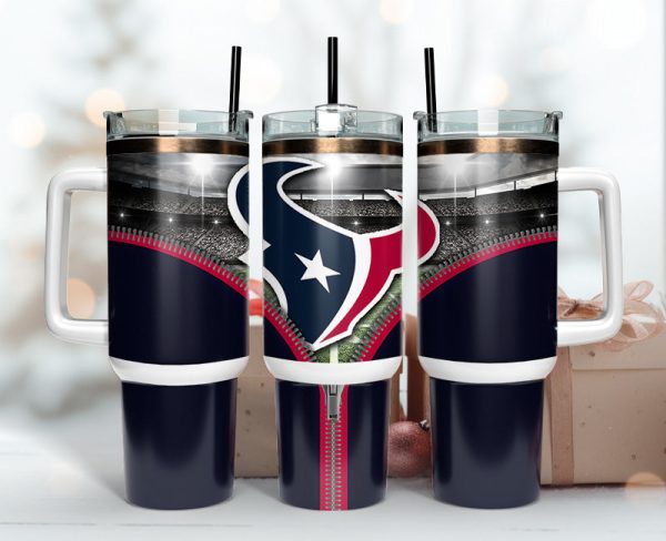 Houston Texans NFL Custom Stanley Quencher 30oz-40oz Stainless Steel Tumbler Hot And Cold Tumbler
