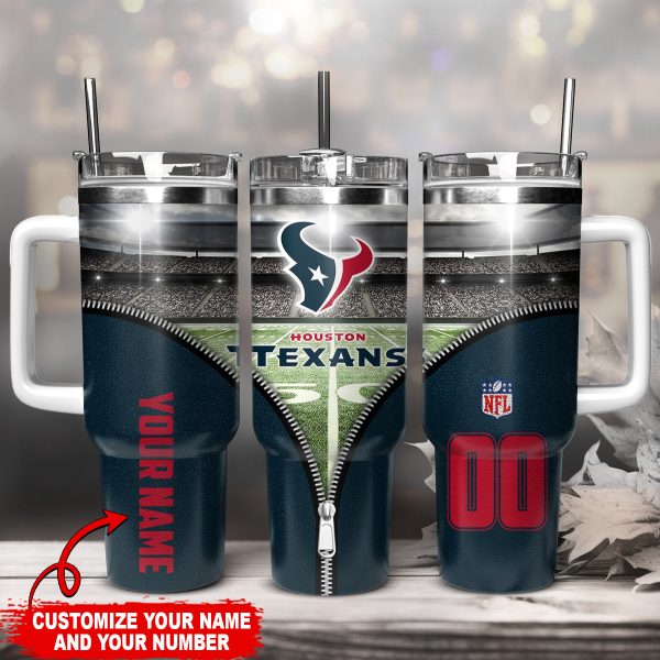 Houston Texans NFL Custom Stanley Quencher 30oz-40oz Stainless Steel Tumbler Hot And Cold Tumbler
