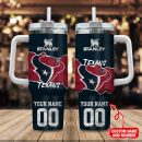 Houston Texans NFL Custom Stanley Quencher 30oz-40oz Stainless Steel Tumbler Hot And Cold Tumbler