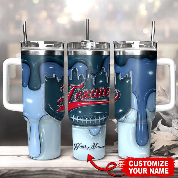Houston Texans NFL Custom Stanley Quencher 30oz-40oz Stainless Steel Tumbler Hot And Cold Tumbler
