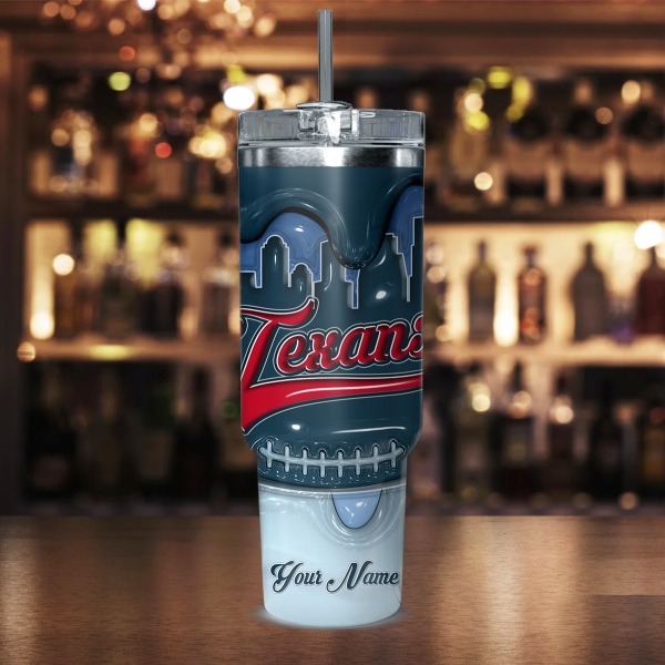 Houston Texans NFL Custom Stanley Quencher 30oz-40oz Stainless Steel Tumbler Hot And Cold Tumbler - Image 2