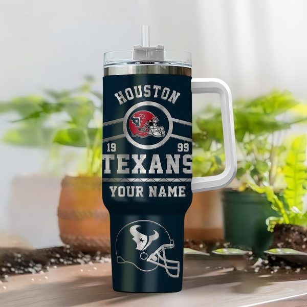Houston Texans NFL Custom Stanley Quencher 30oz-40oz Stainless Steel Tumbler Hot And Cold Tumbler - Image 2