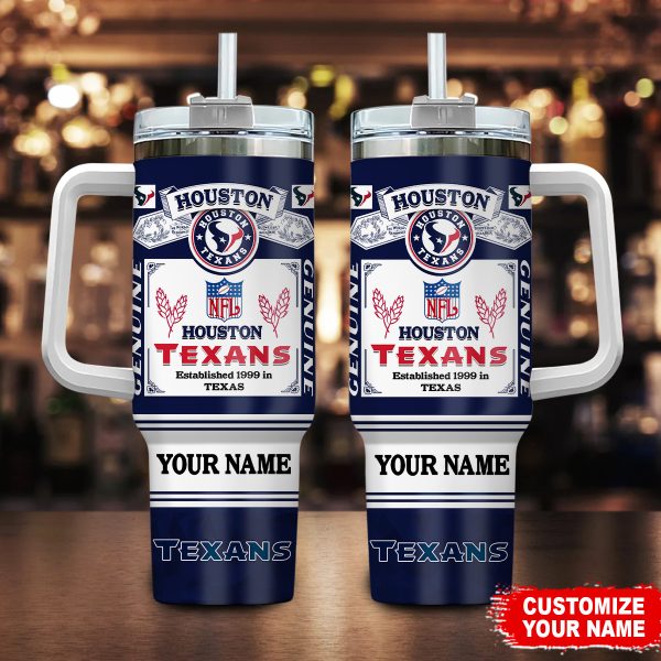 Houston Texans NFL Super Bowl Champs Pride Custom Stanley Quencher 30oz-40oz Stainless Steel Tumbler Hot And Cold Tumbler