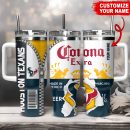 Houston Texans NFL Corona Extra Custom Stanley Quencher 30oz-40oz Stainless Steel Tumbler Hot And Cold Tumbler
