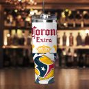 Houston Texans NFL Corona Extra Custom Stanley Quencher 30oz-40oz Stainless Steel Tumbler Hot And Cold Tumbler