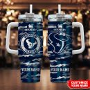 Houston Texans NFL Camo Pattern Custom Stanley Quencher 30oz-40oz Stainless Steel Tumbler Hot And Cold Tumbler