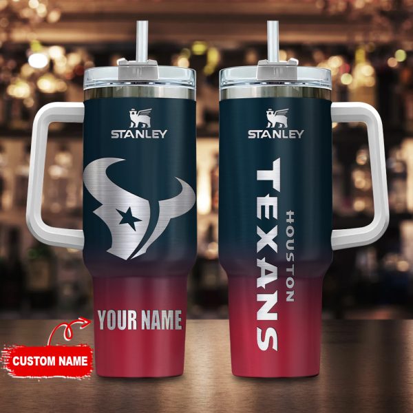 Houston Texans NFL Custom Stanley Quencher 30oz-40oz Stainless Steel Tumbler Hot And Cold Tumbler