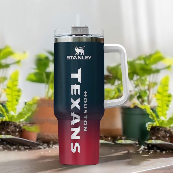 Houston Texans NFL Custom Stanley Quencher 30oz-40oz Stainless Steel Tumbler Hot And Cold Tumbler - Image 2