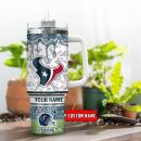 Houston Texans NFL Glitter Custom Stanley Quencher 30oz-40oz Stainless Steel Tumbler Hot And Cold Tumbler