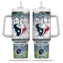 Houston Texans NFL Glitter Custom Stanley Quencher 30oz-40oz Stainless Steel Tumbler Hot And Cold Tumbler