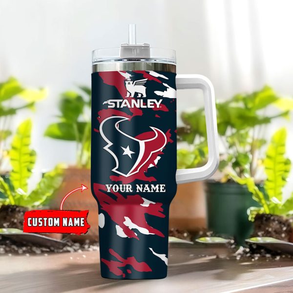 Houston Texans NFL Custom Stanley Quencher 30oz-40oz Stainless Steel Tumbler Hot And Cold Tumbler - Image 2