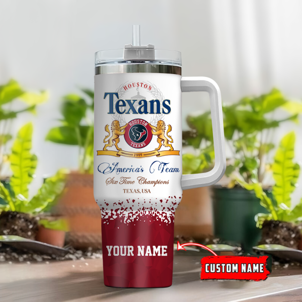 Houston Texans NFL Champions Modelo Custom Stanley Quencher 30oz-40oz Stainless Steel Tumbler Hot And Cold Tumbler - Image 2