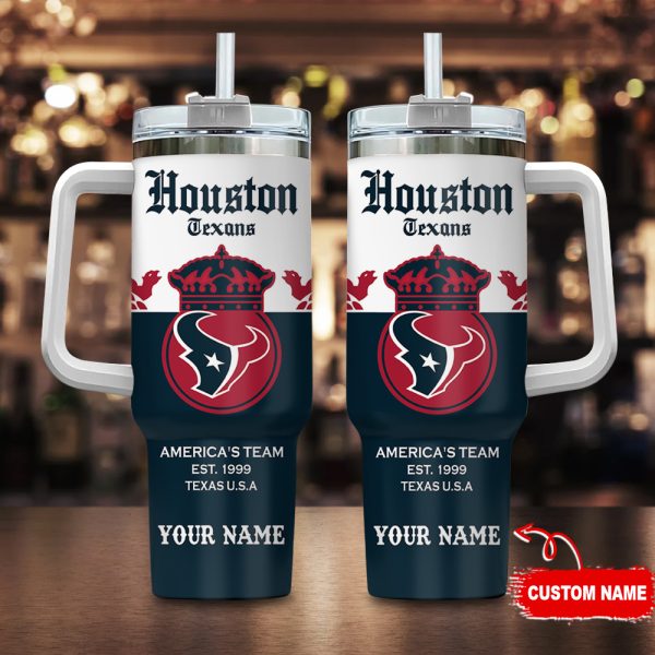 Houston Texans NFL Corona Extra Custom Stanley Quencher 30oz-40oz Stainless Steel Tumbler Hot And Cold Tumbler