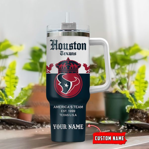 Houston Texans NFL Corona Extra Custom Stanley Quencher 30oz-40oz Stainless Steel Tumbler Hot And Cold Tumbler - Image 2