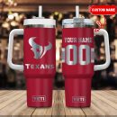 Houston Texans NFL Laser Engraved Effect Custom Stanley Quencher 30oz-40oz Stainless Steel Tumbler Hot And Cold Tumbler