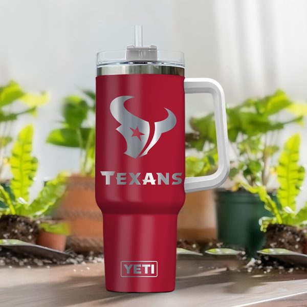 Houston Texans NFL Laser Engraved Effect Custom Stanley Quencher 30oz-40oz Stainless Steel Tumbler Hot And Cold Tumbler - Image 2
