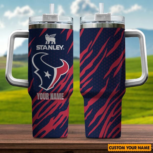 Houston Texans NFL Custom Stanley Quencher 30oz-40oz Stainless Steel Tumbler Hot And Cold Tumbler