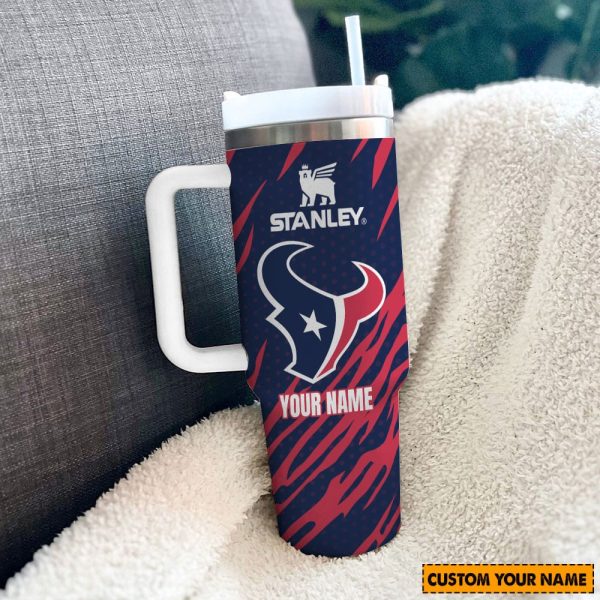 Houston Texans NFL Custom Stanley Quencher 30oz-40oz Stainless Steel Tumbler Hot And Cold Tumbler - Image 2