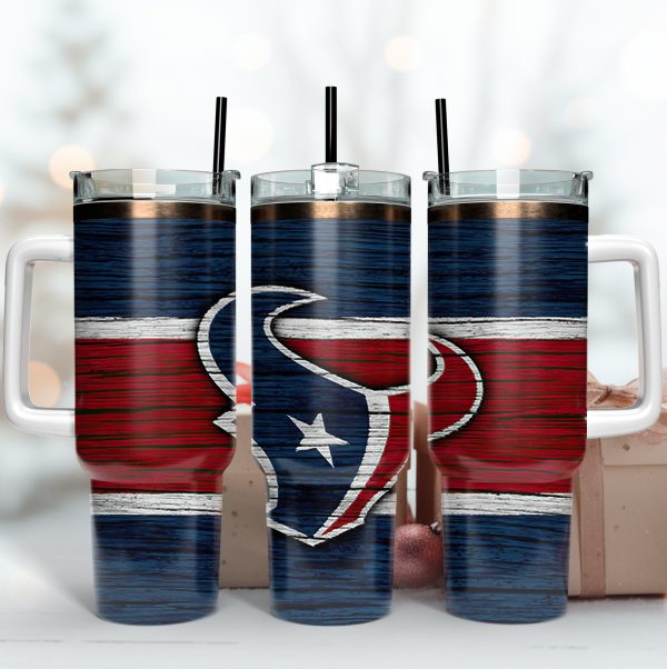 Houston Texans NFL Custom Stanley Quencher 30oz-40oz Stainless Steel Tumbler Hot And Cold Tumbler