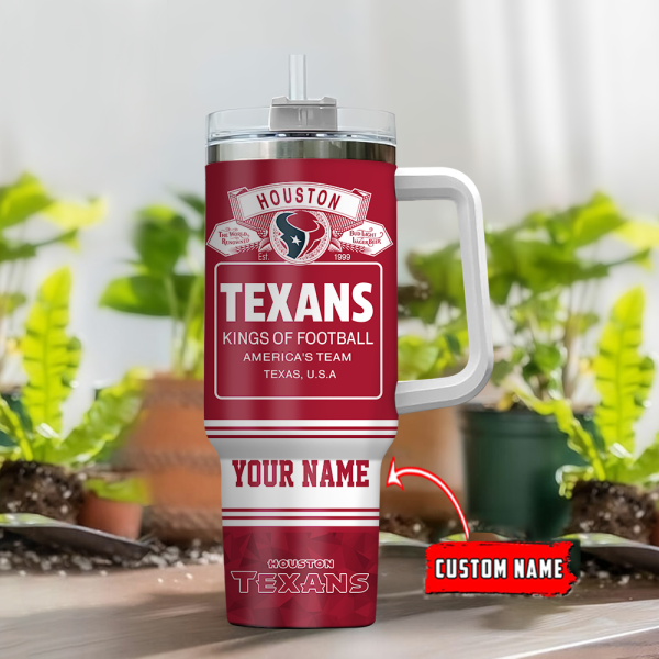 Houston Texans NFL Bud Light Custom Stanley Quencher 30oz-40oz Stainless Steel Tumbler Hot And Cold Tumbler - Image 2