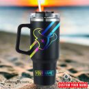 Houston Texans NFL Hologram Logo Custom Stanley Quencher 30oz-40oz Stainless Steel Tumbler Hot And Cold Tumbler